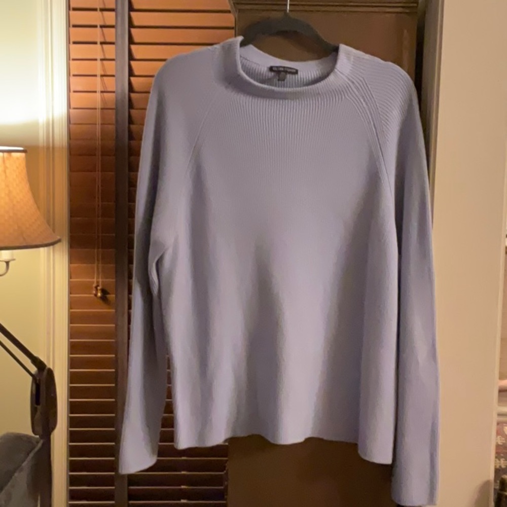 Beautiful Eileen Fisher pale blue ribbed sweater. Size L. Never worn. Beautiful